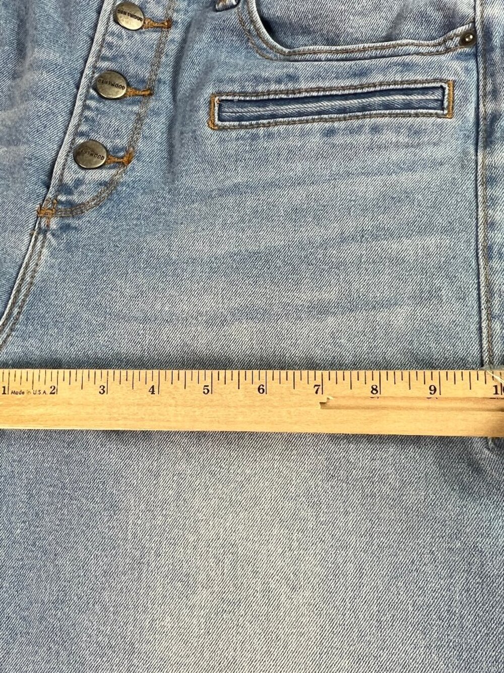 Driftwood Jeans Women's 31x25* Charlee High Rise Wide Leg Crop Blue Denim Tag 29 - Picture 14 of 16